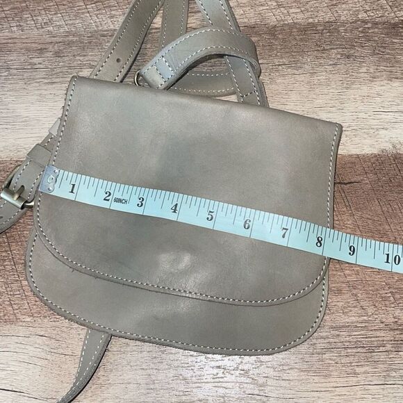 Womens‎ Leather Detachable Adjustable Crossbody Hand Bag Gray Green OS - Picture 6 of 7